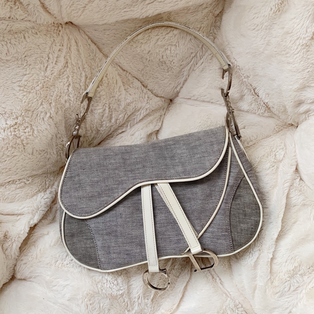 SALE rare christian dior double saddle bag